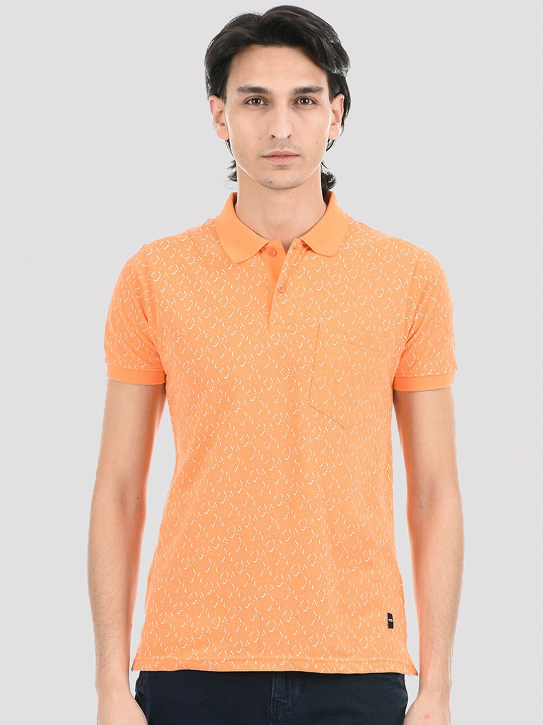 

Cloak & Decker by Monte Carlo Men Orange V-Neck T-shirt