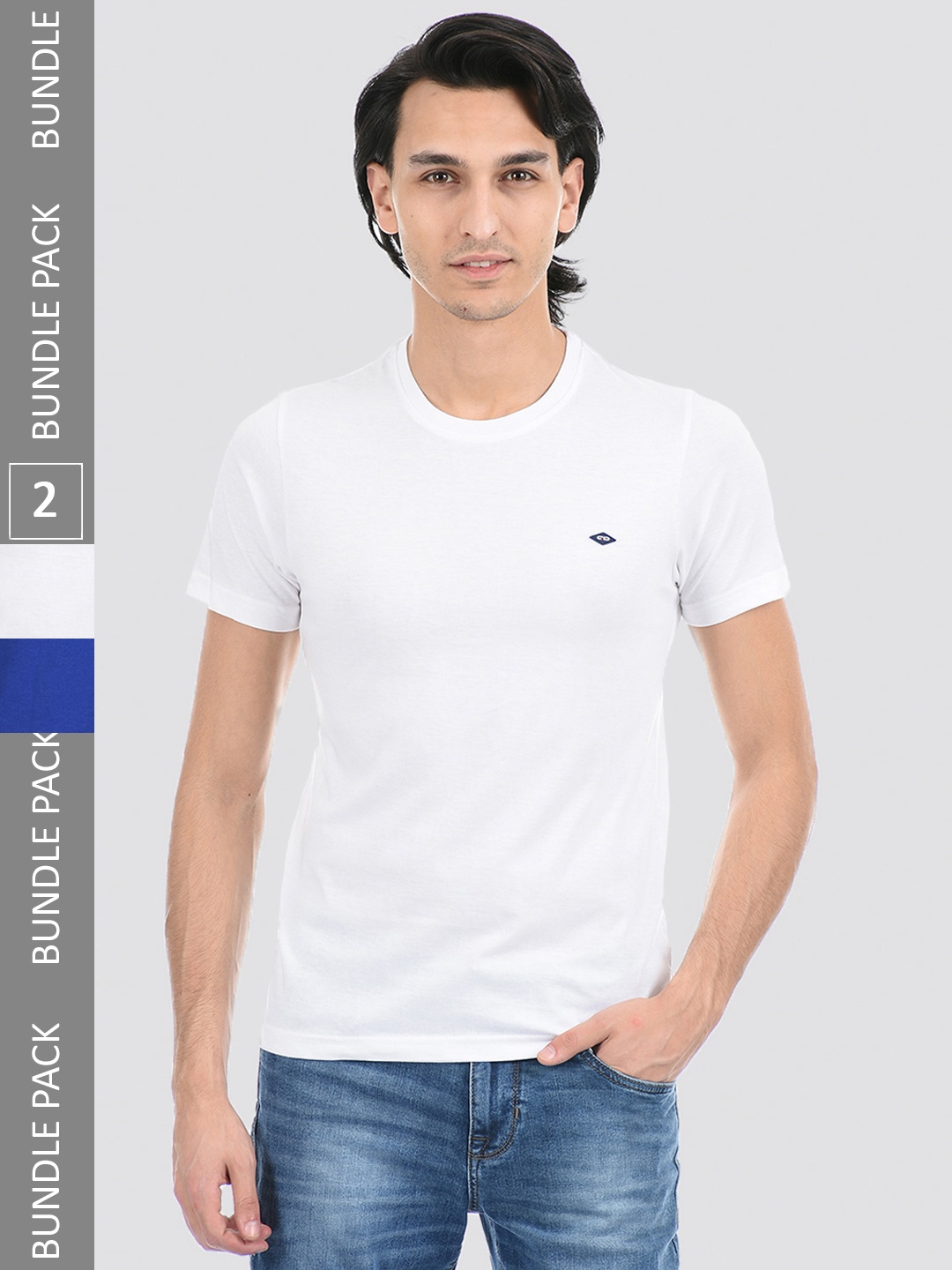 

Cloak & Decker by Monte Carlo Men pack of 2 Blue & white T-shirt