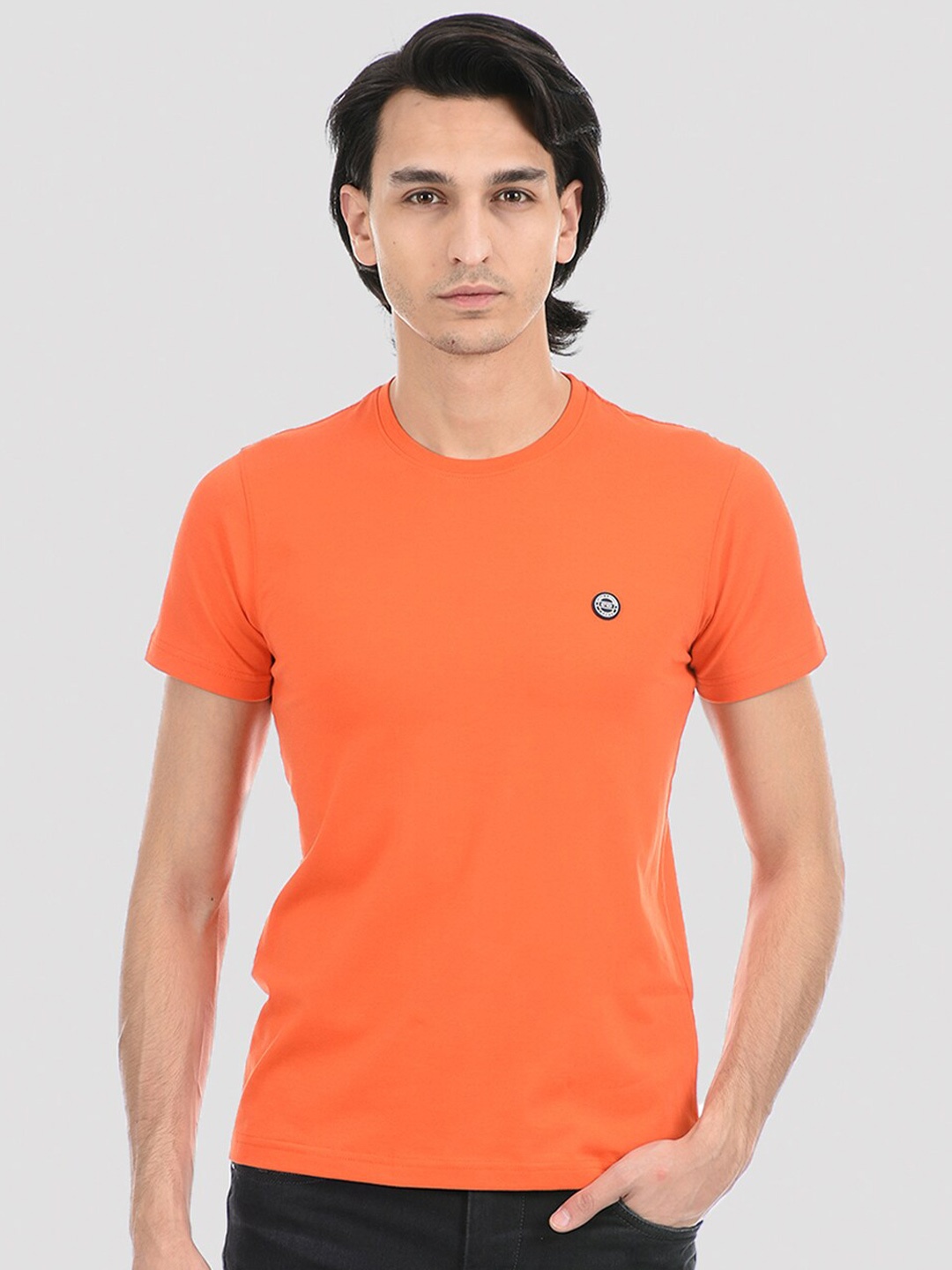 

Cloak & Decker by Monte Carlo Men Orange T-shirt