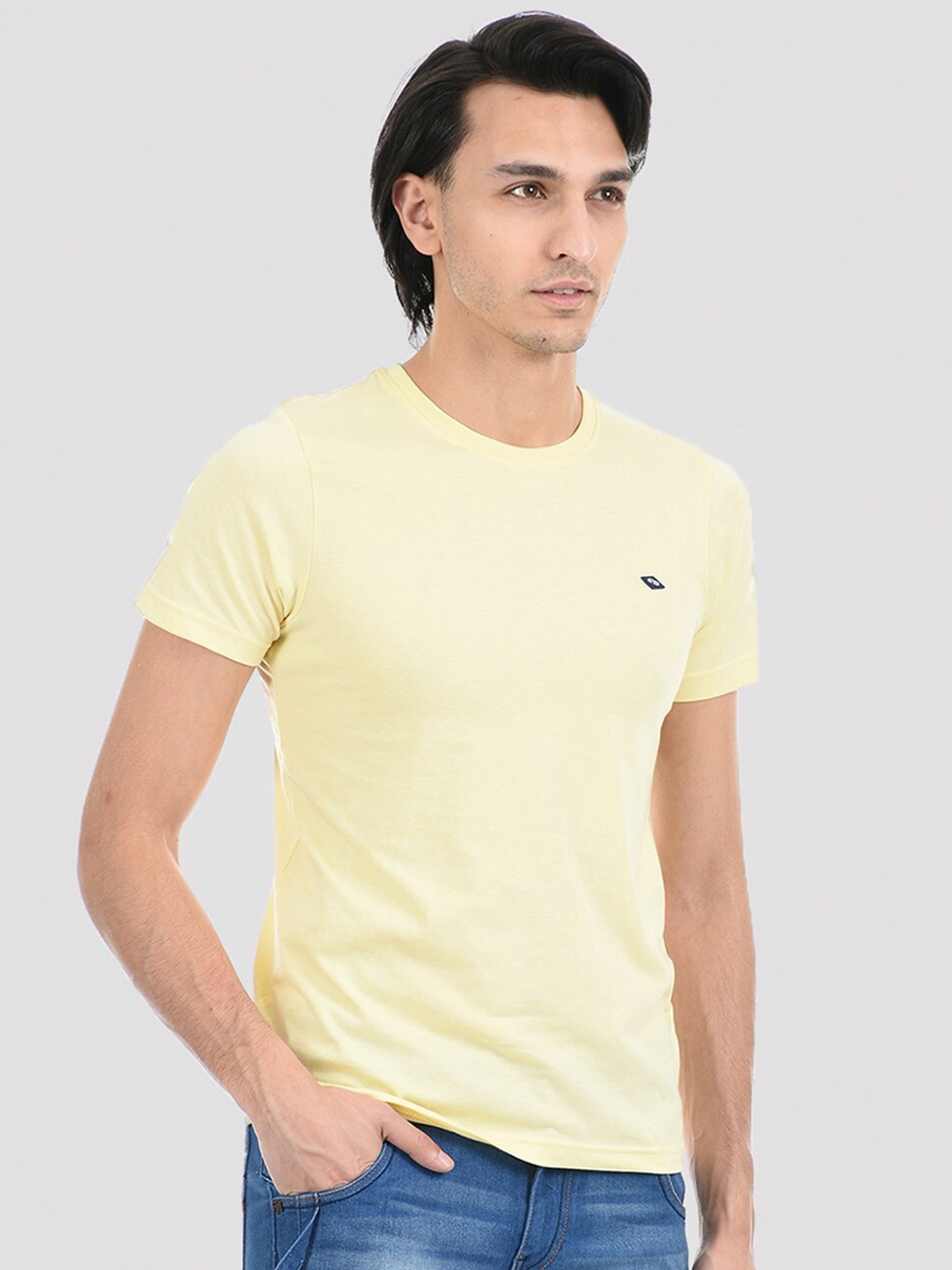 Cloak & Decker by Monte Carlo Men Yellow T-shirt