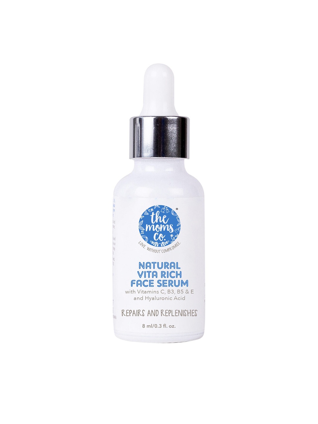 

The Moms Co. Natural Vita Rich Face Serum with Vitamin C & Hyaluronic Acid - 8 ml, White