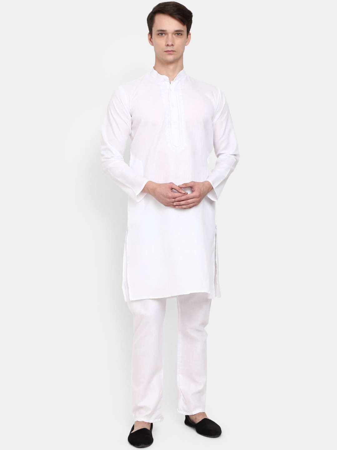 

V-Mart Men White Pure Cotton Kurta with Pyjamas