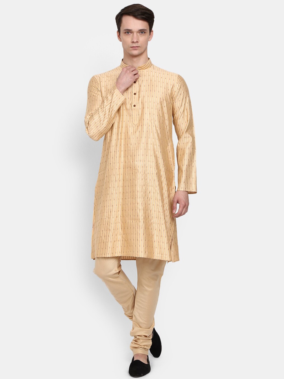 

V-Mart Men Beige Pure Cotton Kurta Set