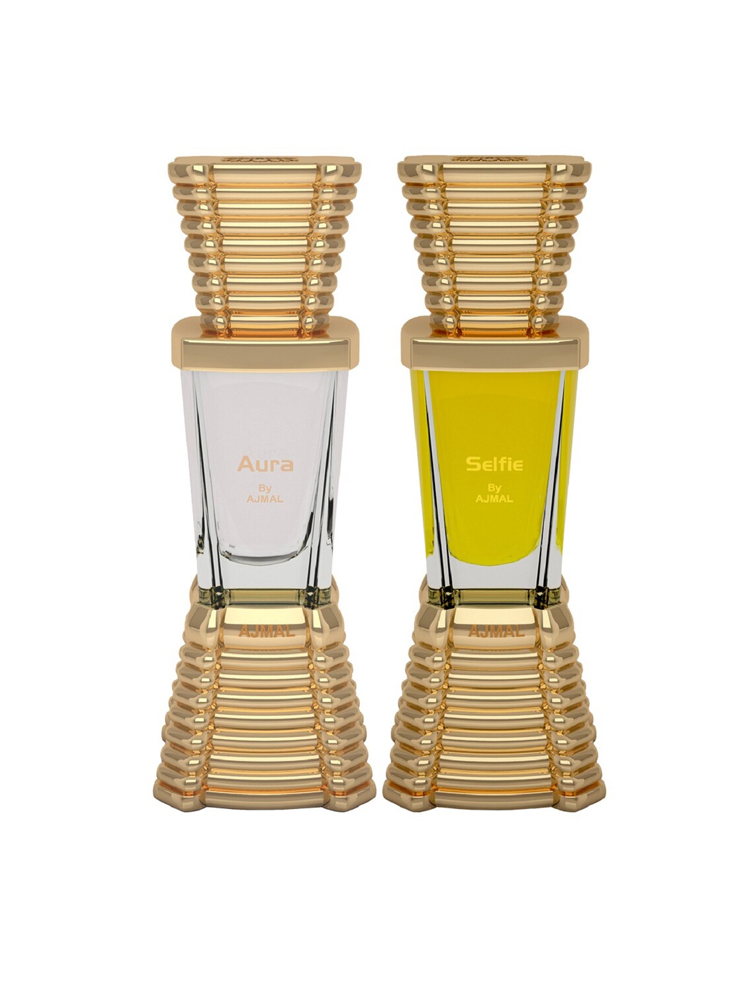 

Ajmal Set of 2 Aura & Selfie Concentrated Perfumes - 10 ml Each, Yellow