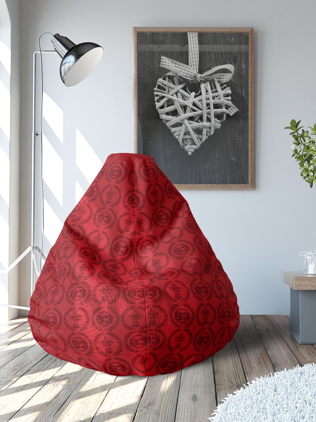 

Athome by Nilkamal Red & Black Printed Bean Bag Cover