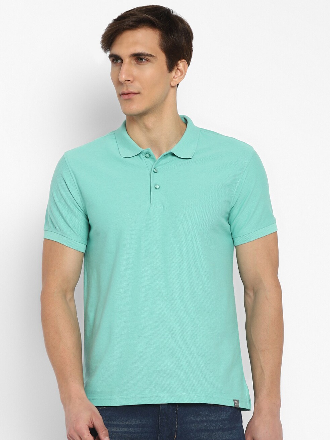 

Red Chief Men Green Polo Collar T-shirt