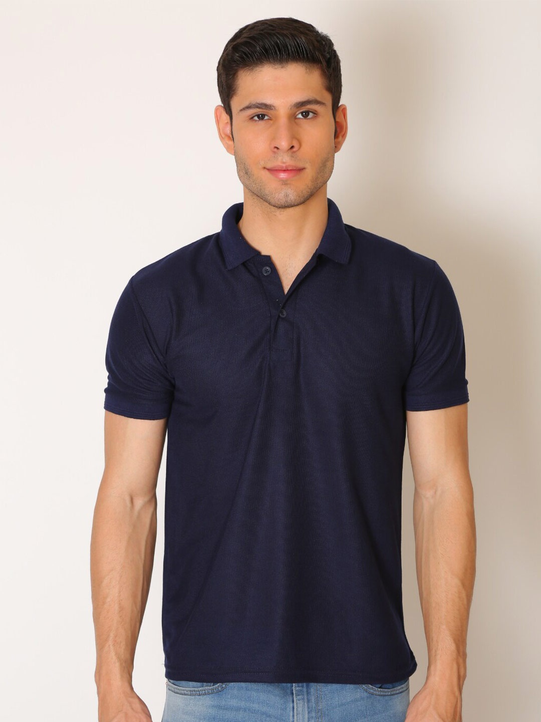

JMP Men Navy Blue Slim Fit T-shirt