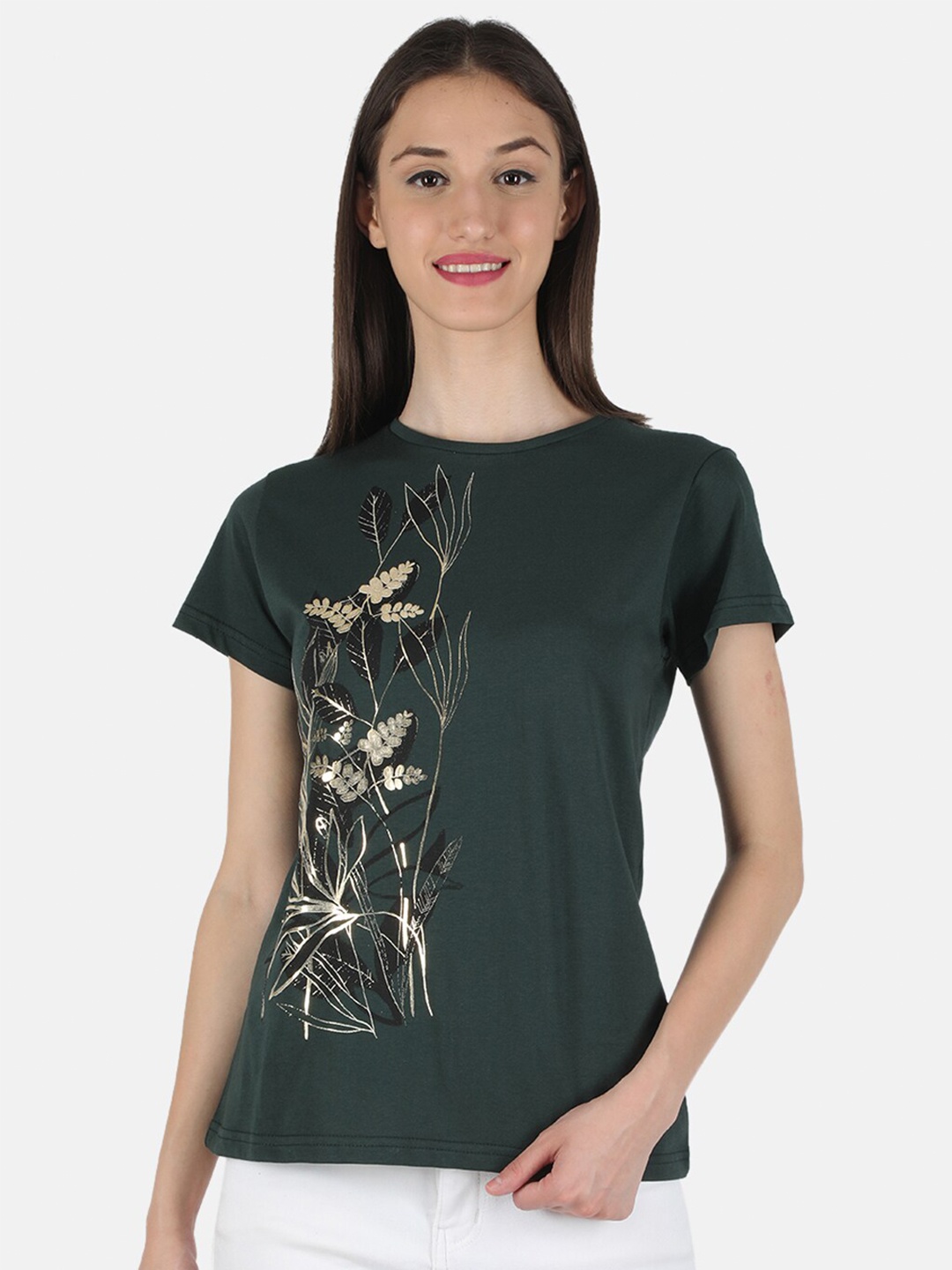 

Monte Carlo Women Green Floral Printed Top