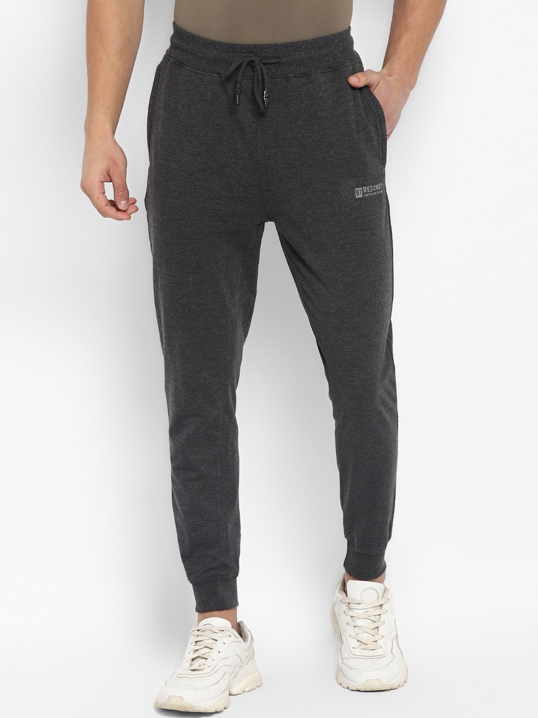 

Red Chief Men Black Solid Cotton Joggers