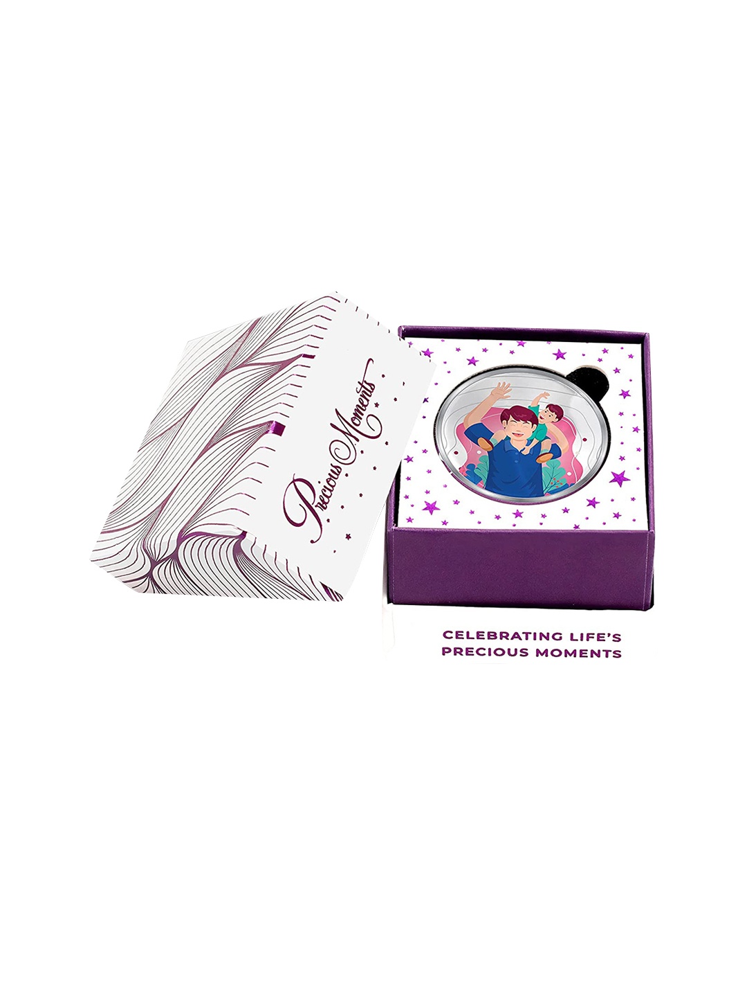 

LeCalla 999 Pure Silver Best Dad Ever Colorful Design Silver Coins