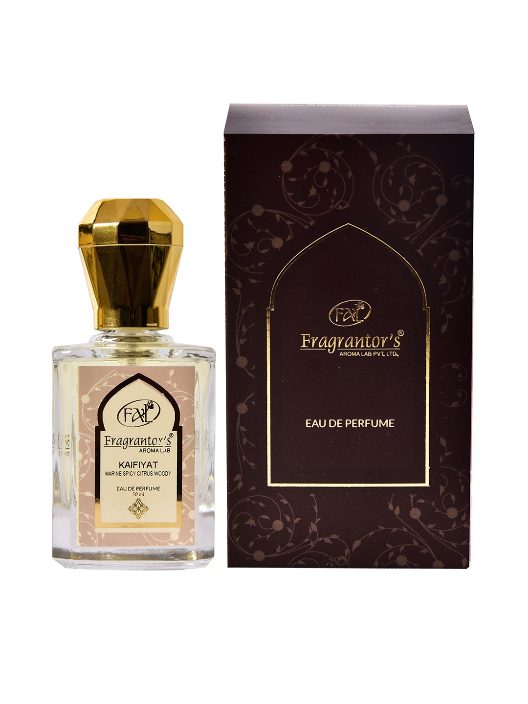 

Fragrantors Kaifiyat Marine Spicy Citrus Woody EDP 50 ML, Transparent
