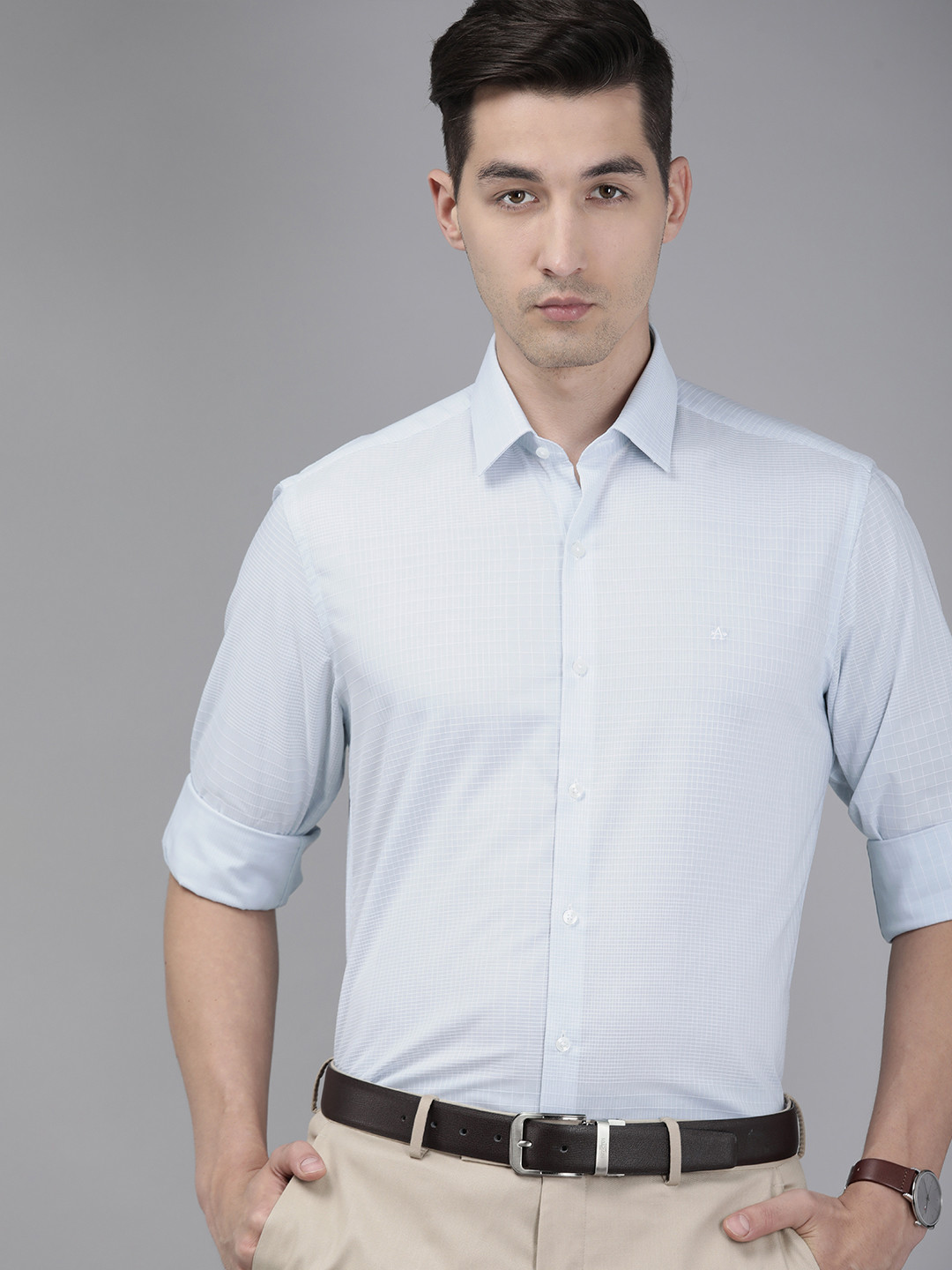 

Arrow Men White Original Slim Fit Micro Checked Pure Cotton Formal Shirt