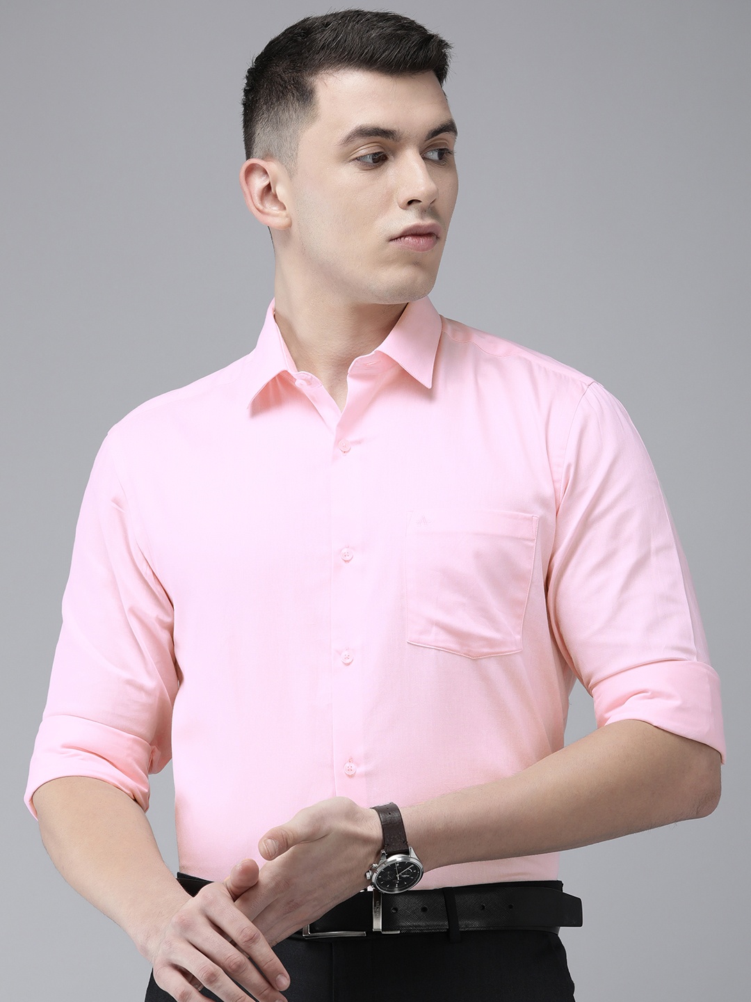 

Arrow Men Pink Solid Original Slim Fit Pure Cotton Formal Shirt
