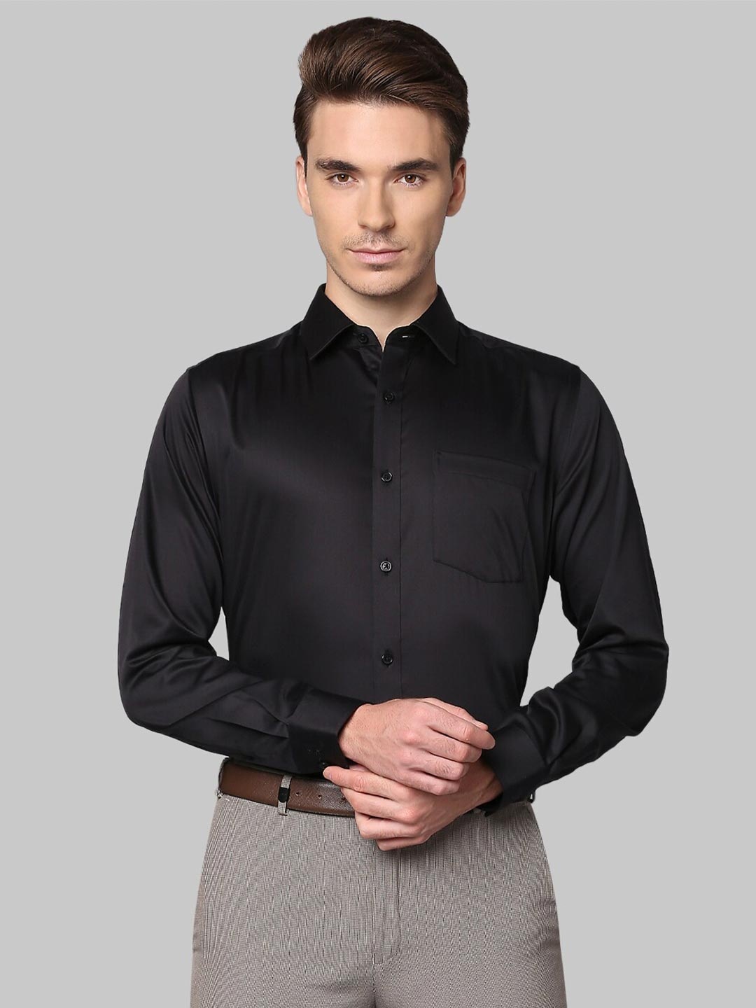 

Park Avenue Men Black Regular Fit Formal Shirt