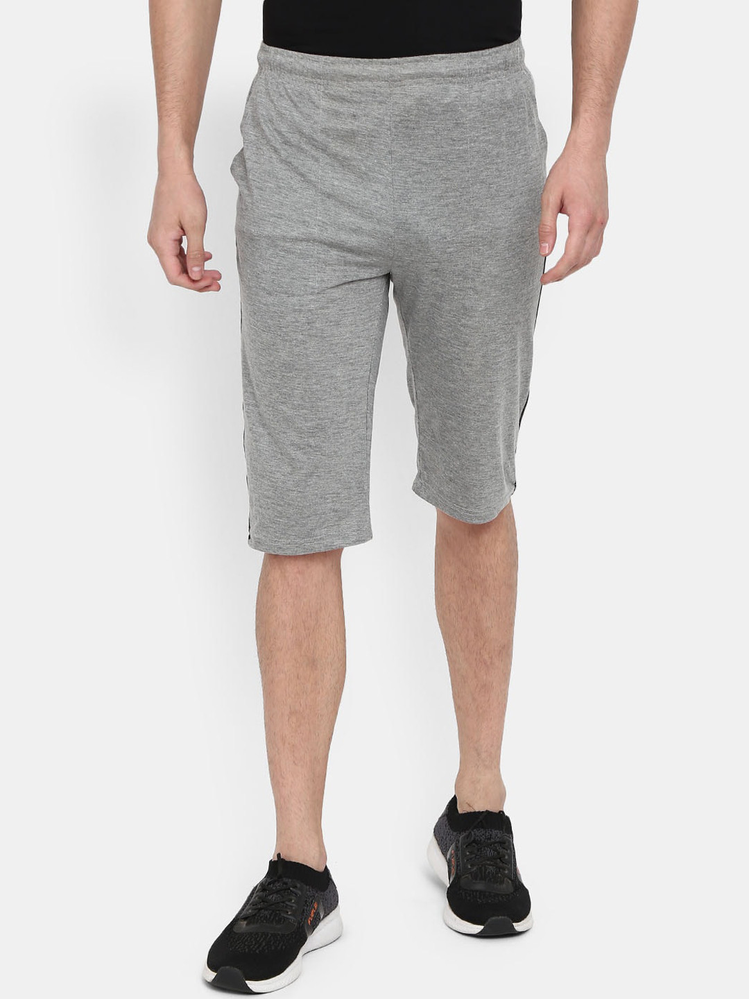 

V-Mart Men Grey Melange Solid Outdoor Shorts