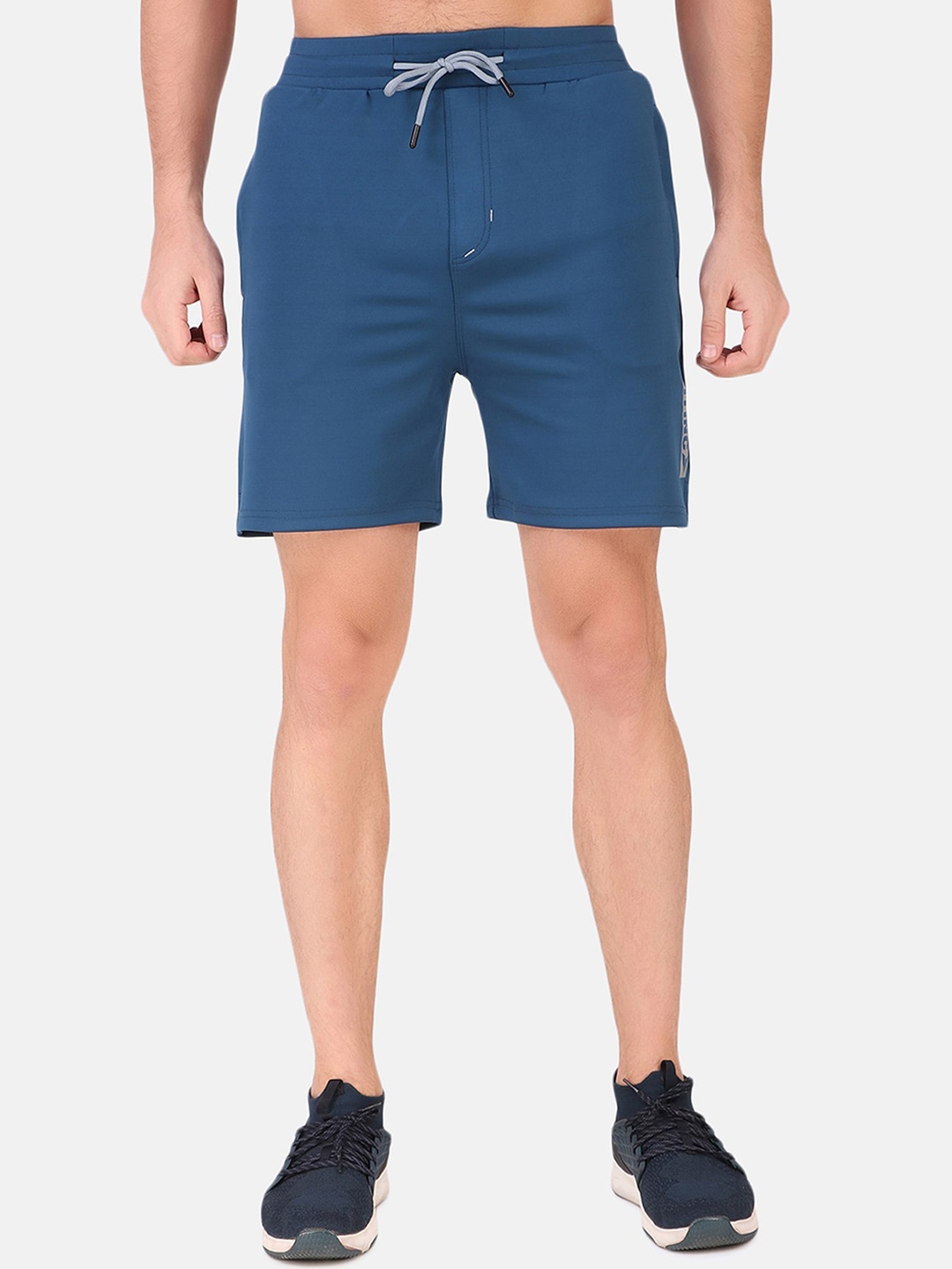 

FITINC Men Blue Slim Fit Training or Gym Antimicrobial Technology Shorts