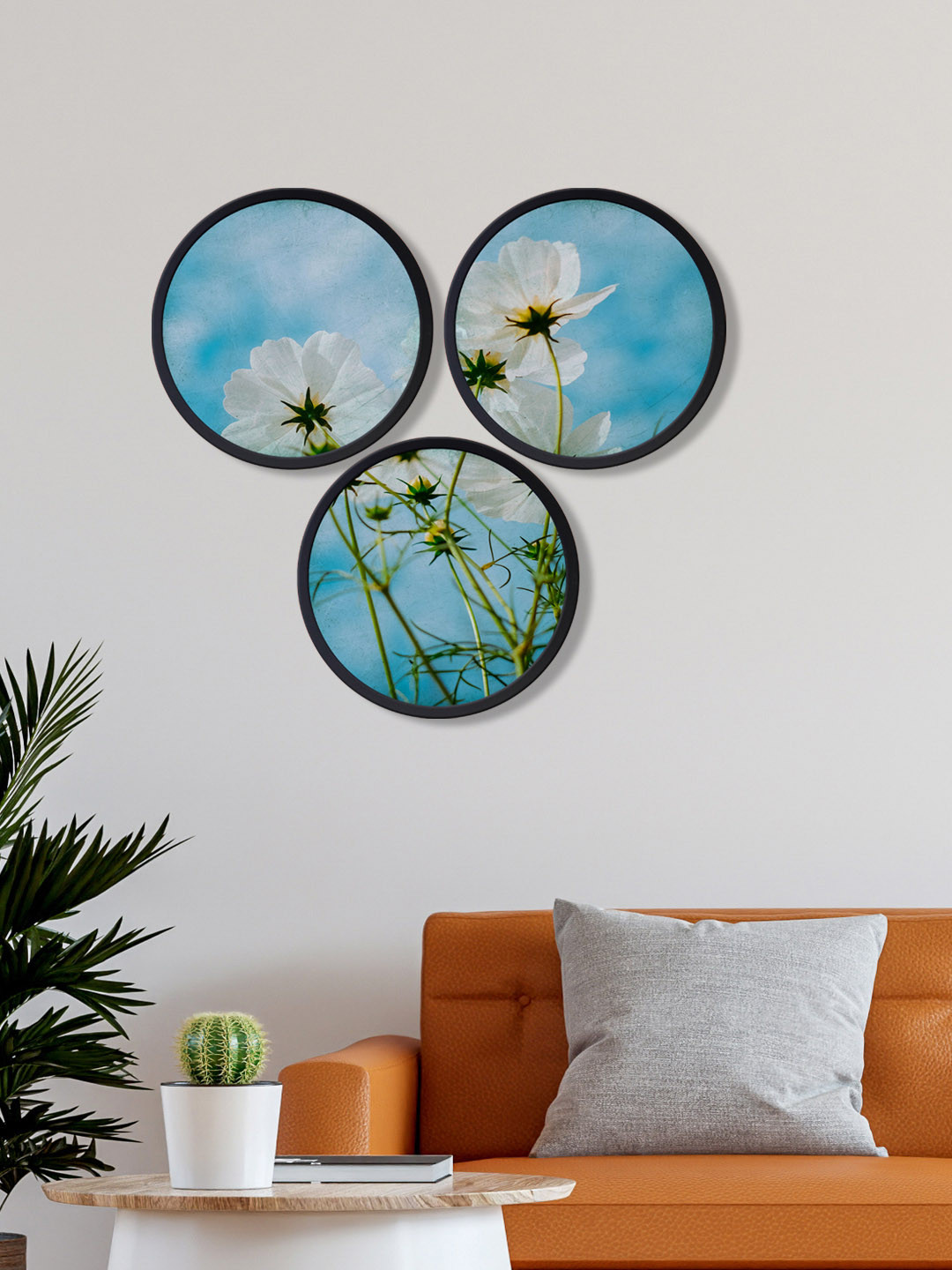 

999Store Blue & White Set Of 3 Painting Wall Art