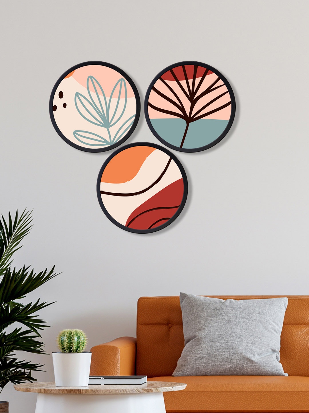 

999Store Pack Of 3 Multicolored Printed Wall Art, Multi