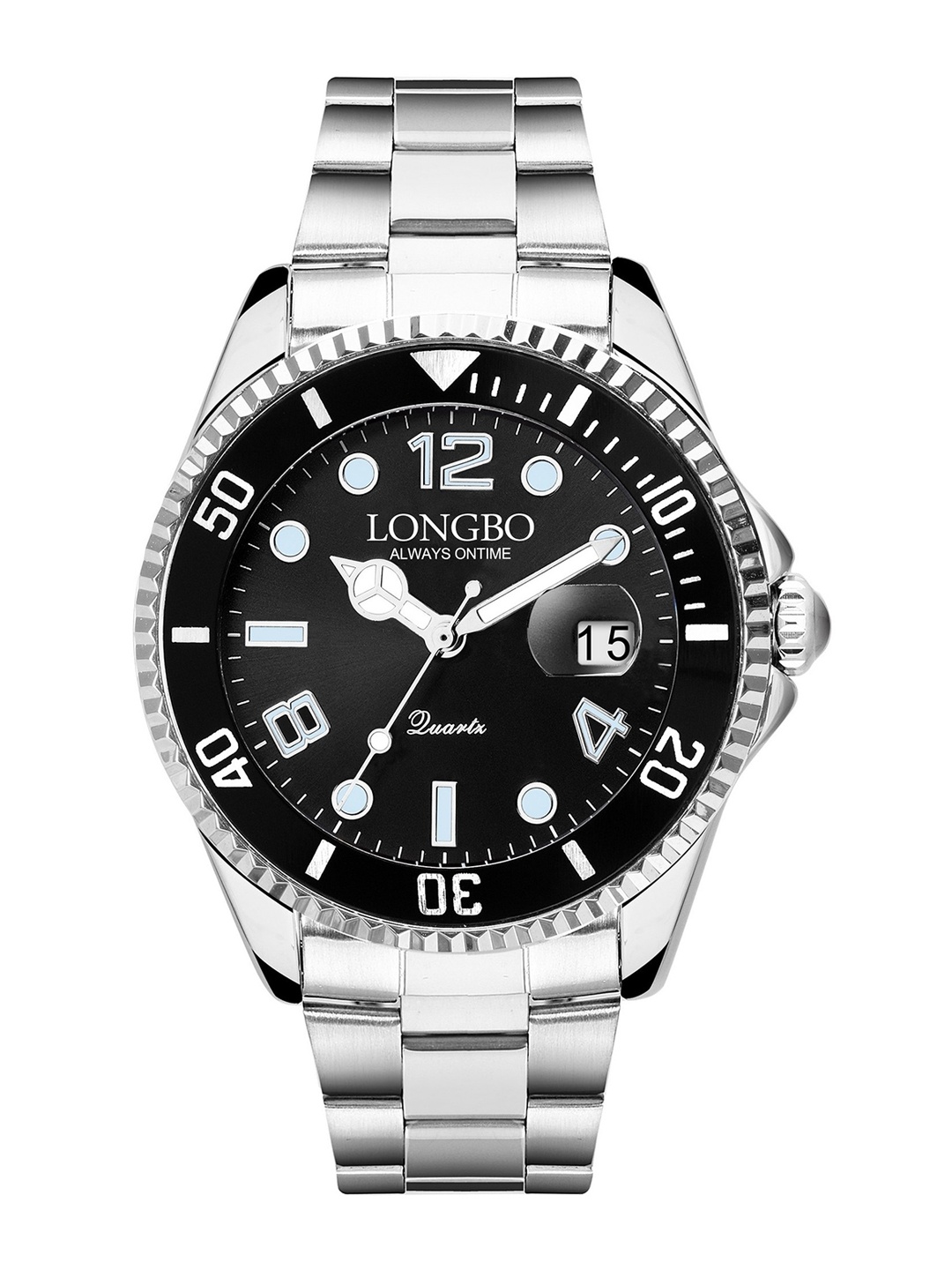 

LONGBO Men Black Dial & Silver-Toned Analogue Watch Long-80430-Silver-Black
