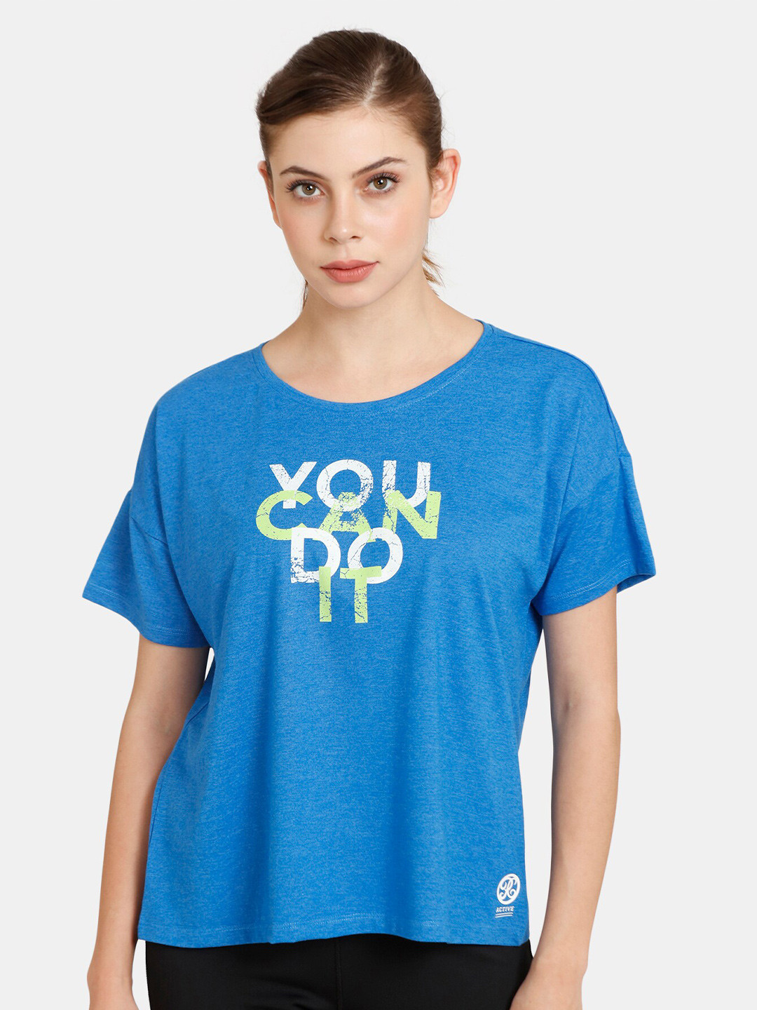 

Rosaline by Zivame Women Blue & White Print Top