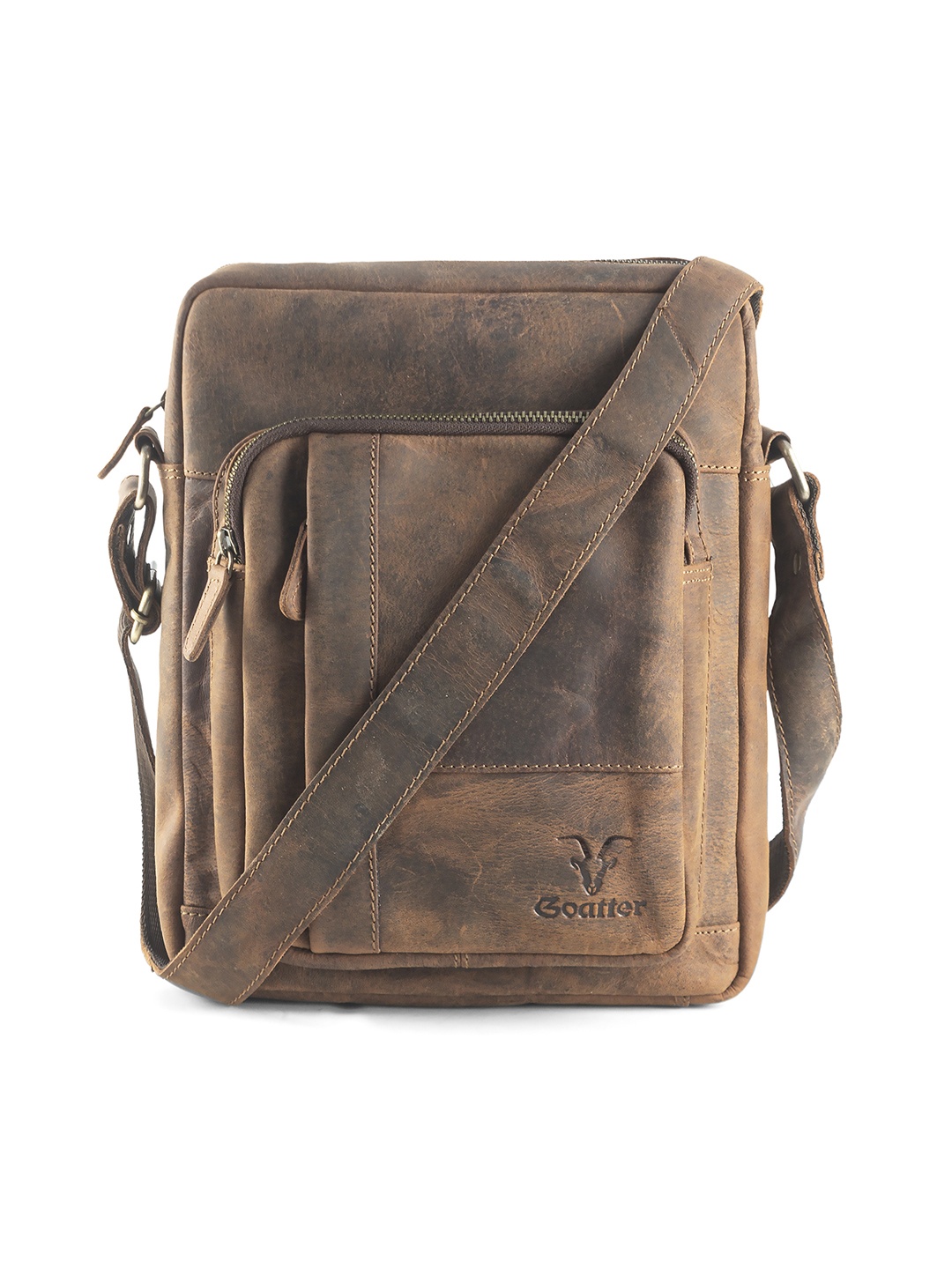 

Goatter Men Coffee Brown Messenger Bag