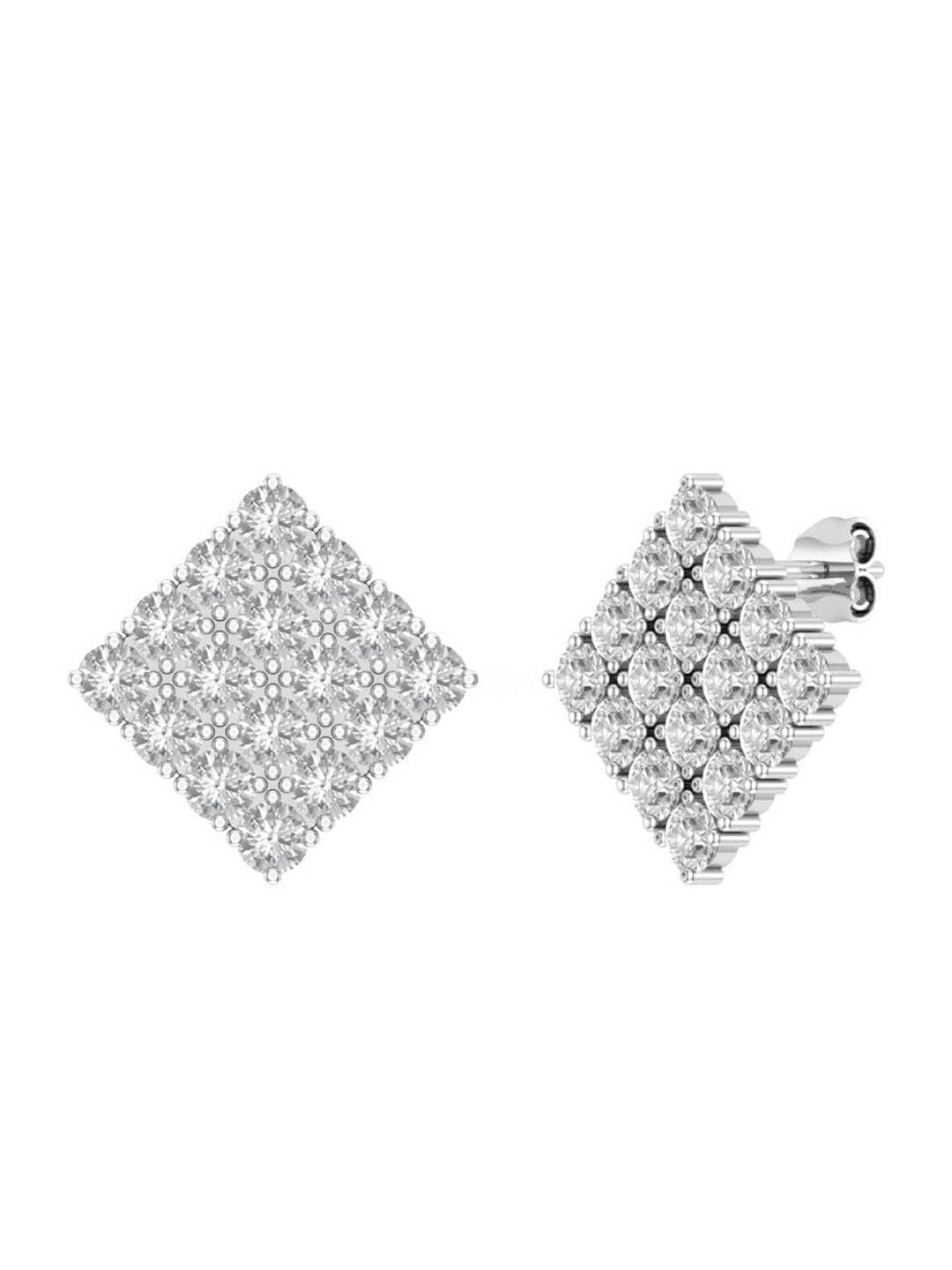 

Zillionaire Silver-Plated Square Studs Earrings