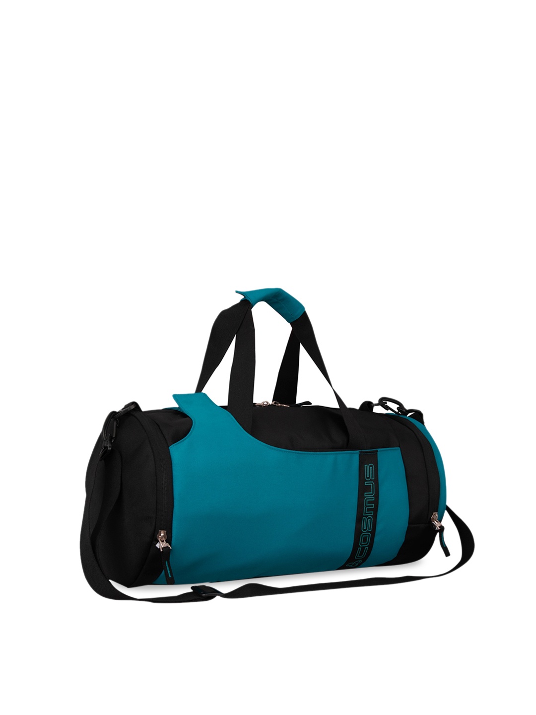 

COSMUS Teal Green & Black Solid Duffel Bag
