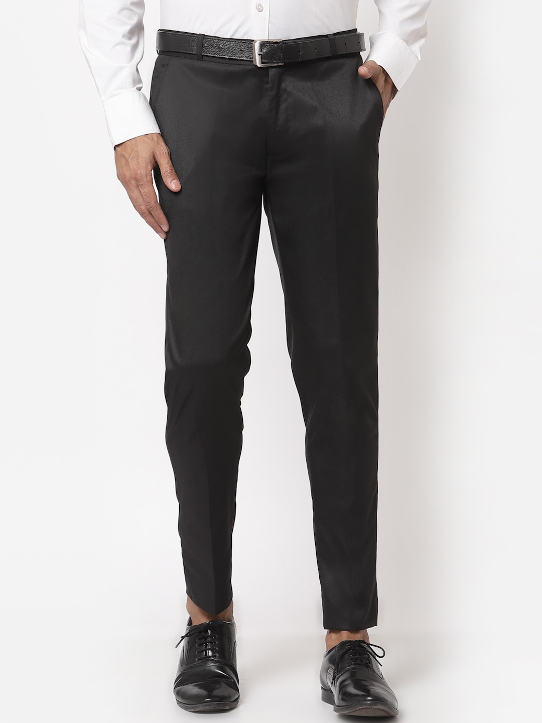 

Sam and Jack Men Black Smart Skinny Fit Chambray Trousers