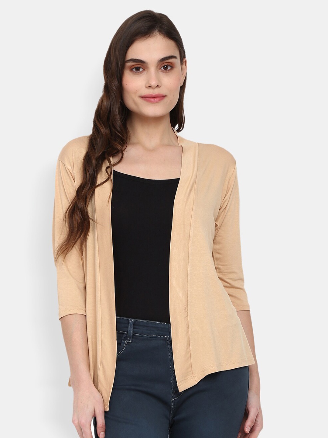 

V-Mart Women Brown Solid Shrug