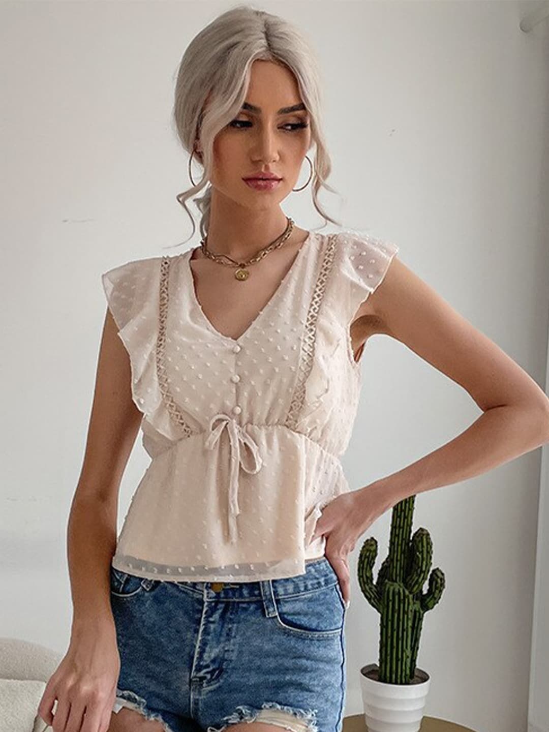 

BoStreet White Empire Top