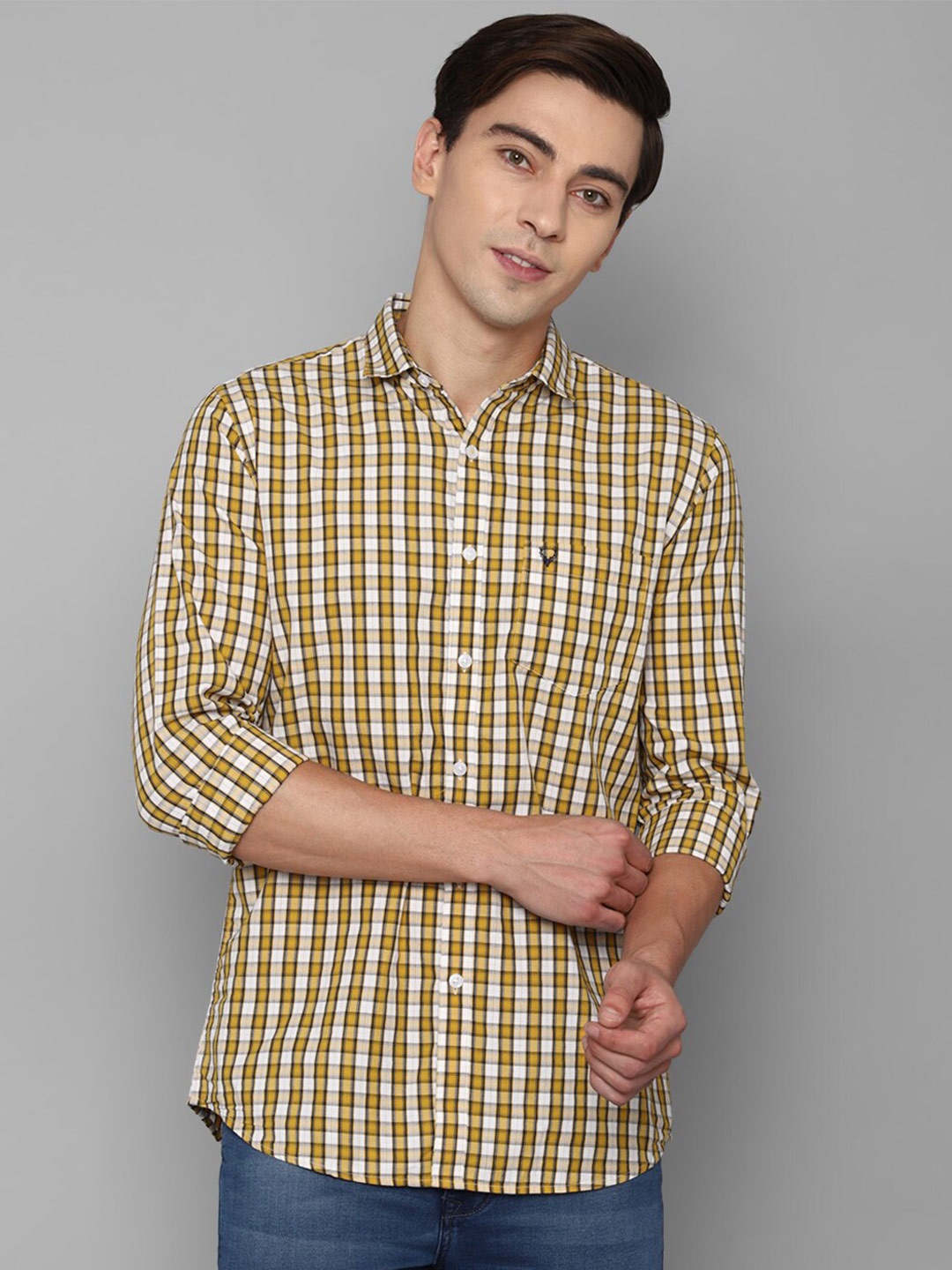 

Allen Solly Men Multicoloured Slim Fit Checked Casual Shirt, Multi
