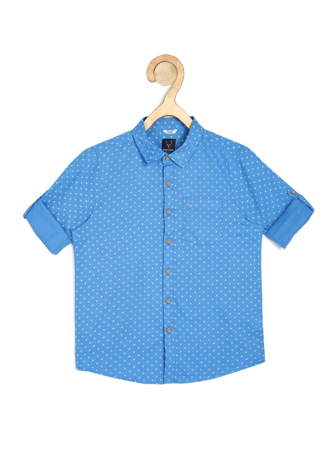 

Allen Solly Junior Boys Blue Slim Fit Printed Casual Shirt