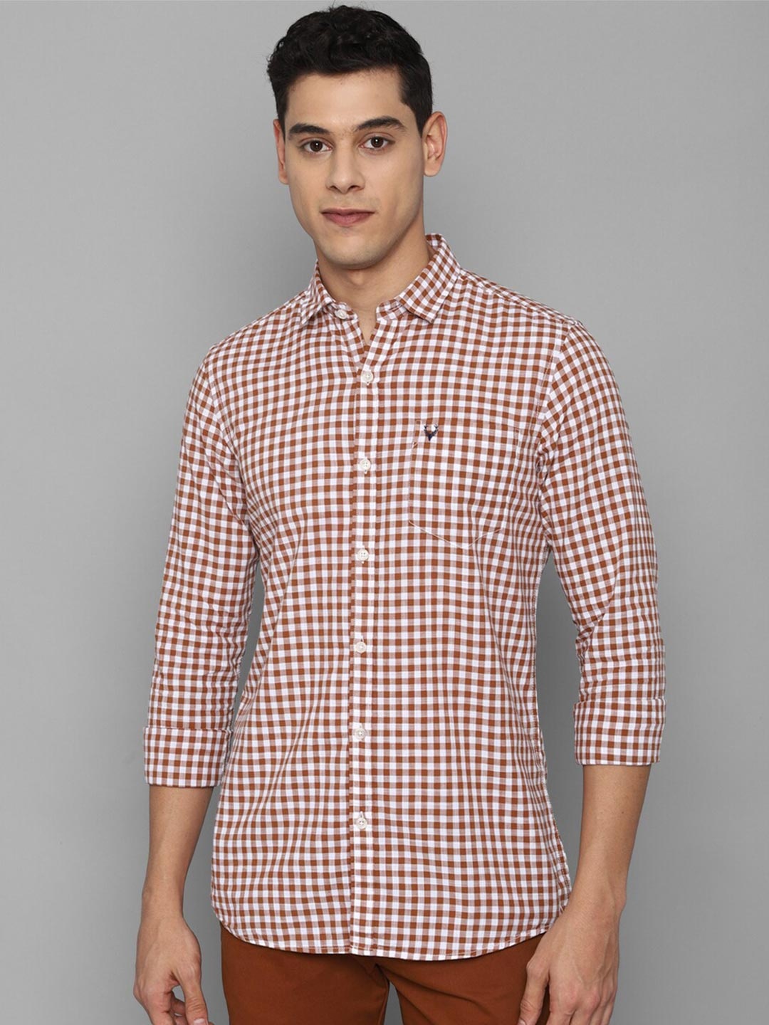 

Allen Solly Sport Men White Gingham Checked Casual Shirt