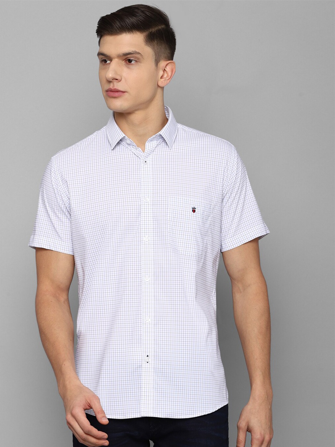 

Louis Philippe Sport Men White Slim Fit Micro Checked Casual Shirt