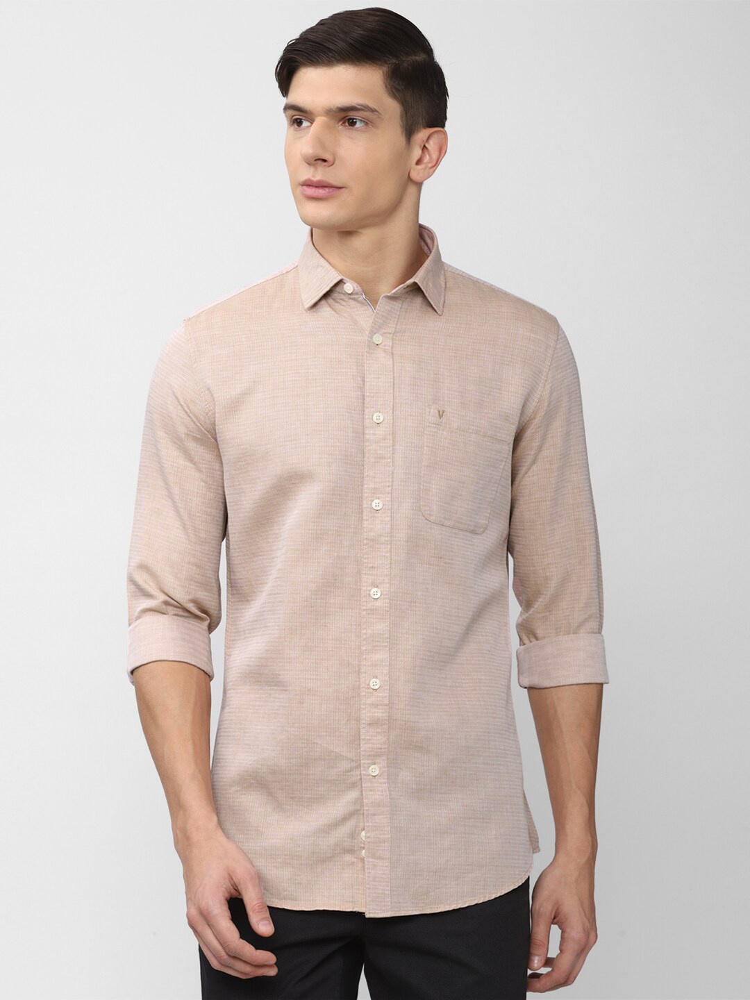 

Van Heusen Sport Men Beige Slim Fit Casual Shirt