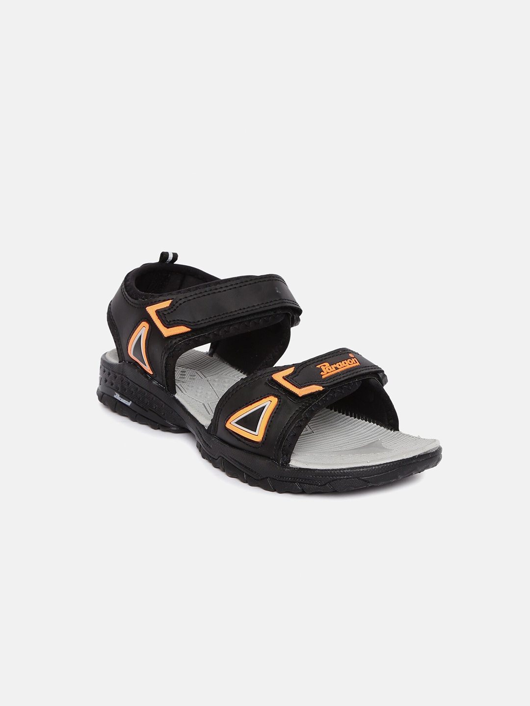 

Paragon Men Black & Grey Comfort Sandals