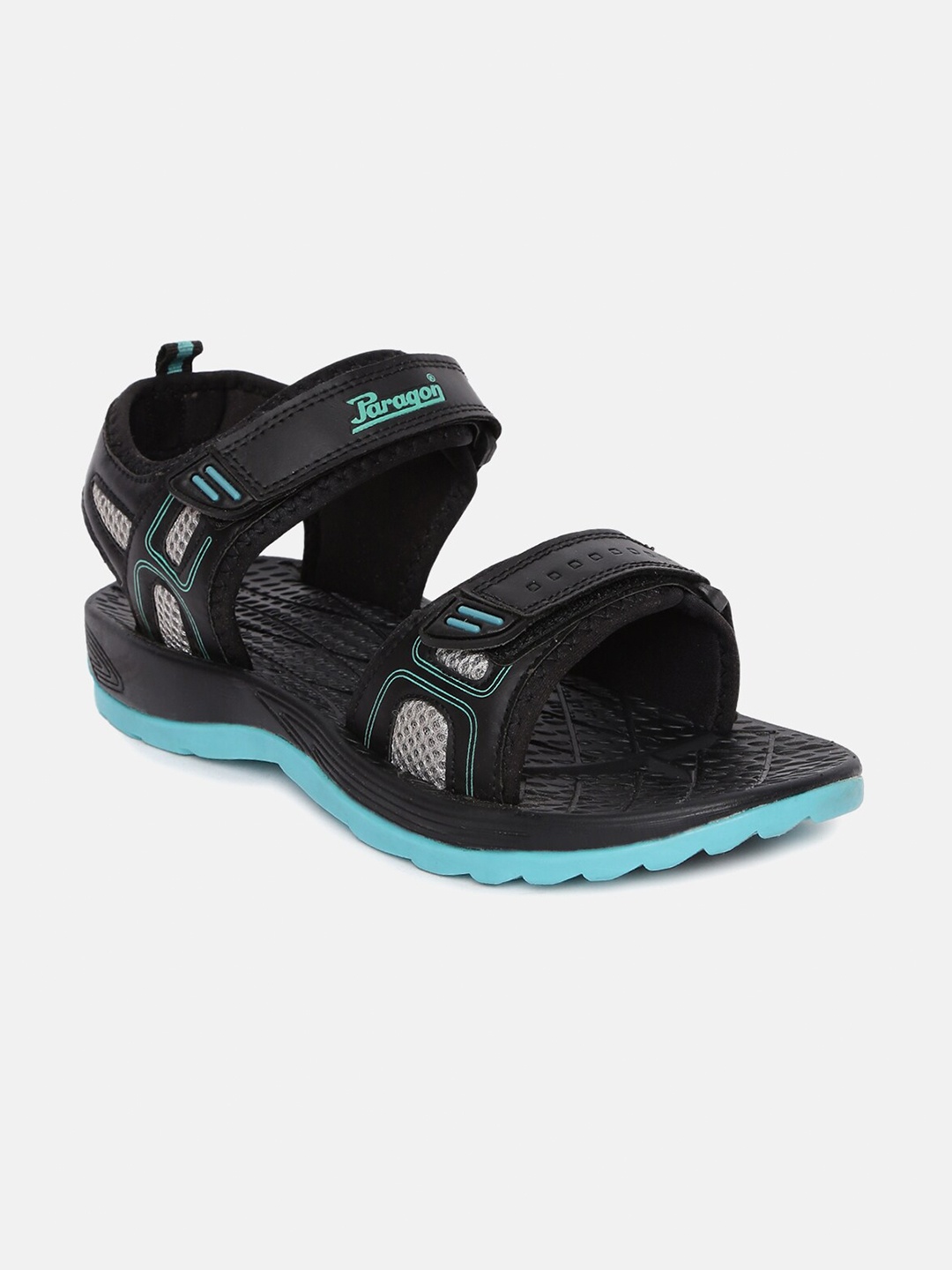 

Paragon Men Black & Blue Comfort Sandals