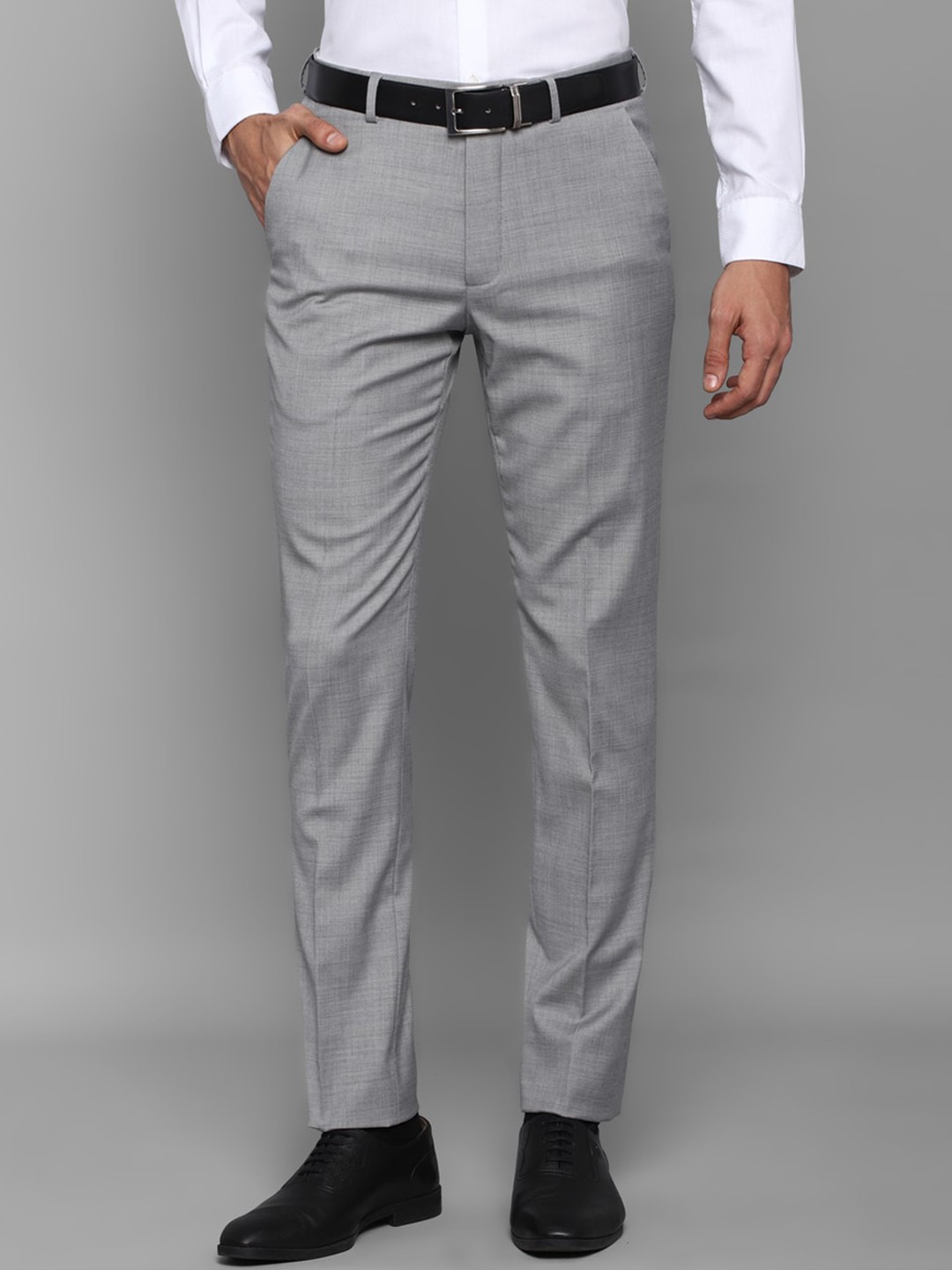 

Louis Philippe Men Grey Slim Fit Trousers