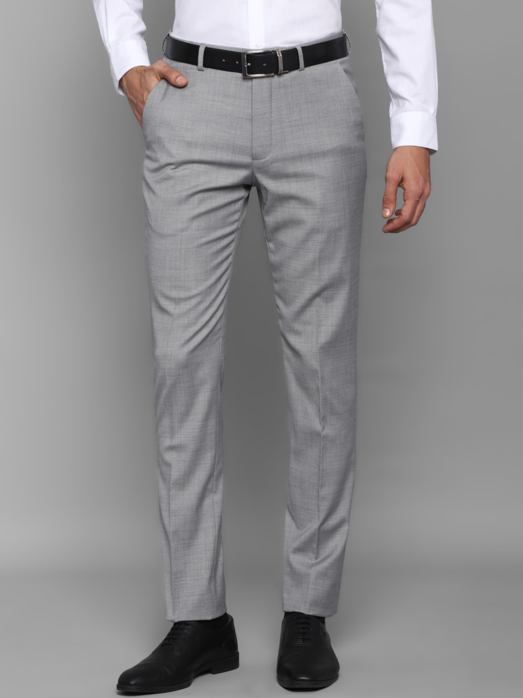 

Louis Philippe Men Grey Slim Fit Trousers