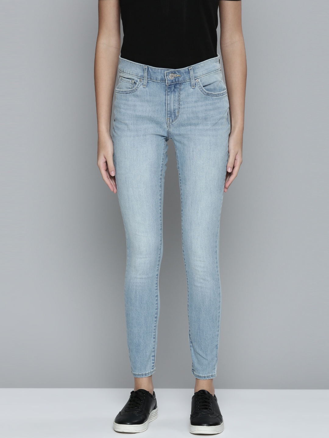 

Levis Women Skinny Fit Light Fade Stretchable Jeans, Blue