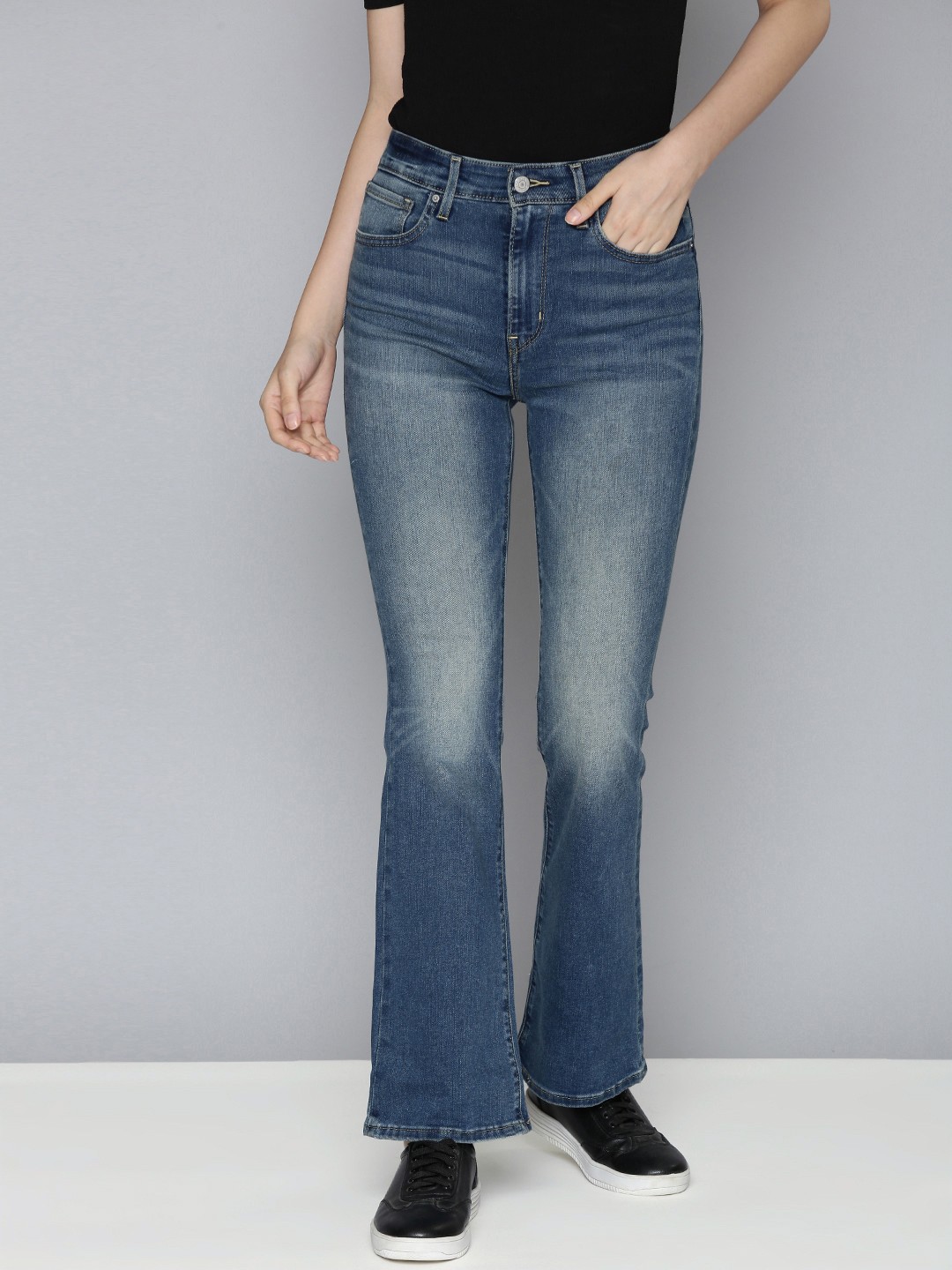 

Levis Women Blue Bootcut High-Rise Light Fade Stretchable Jeans