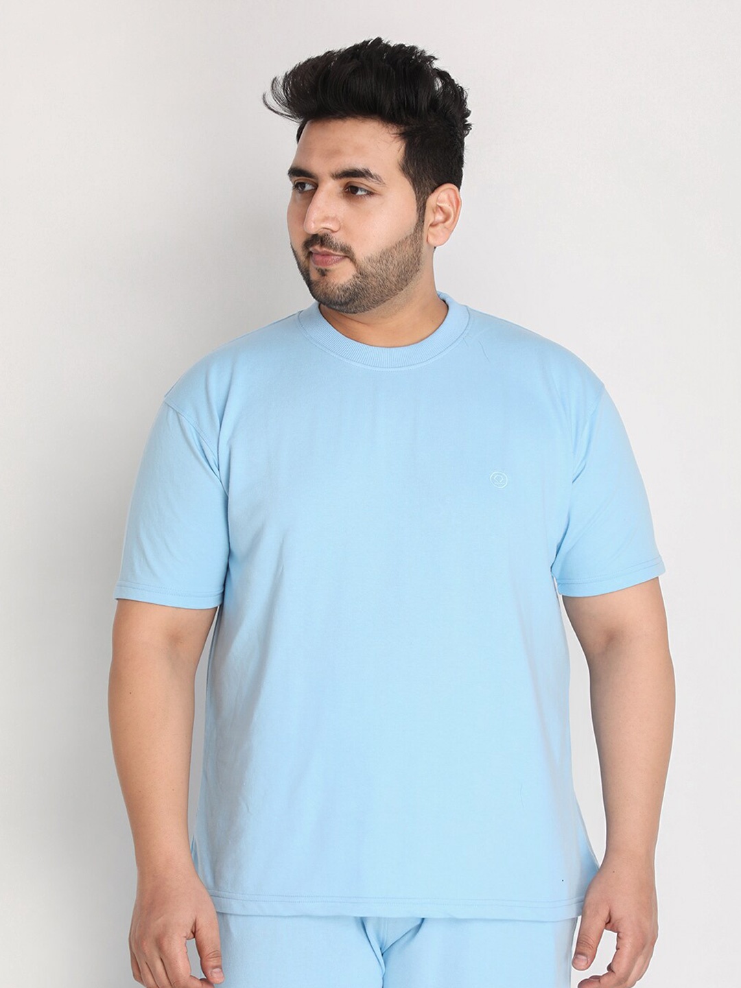 

CHKOKKO Plus Men Blue T-shirt