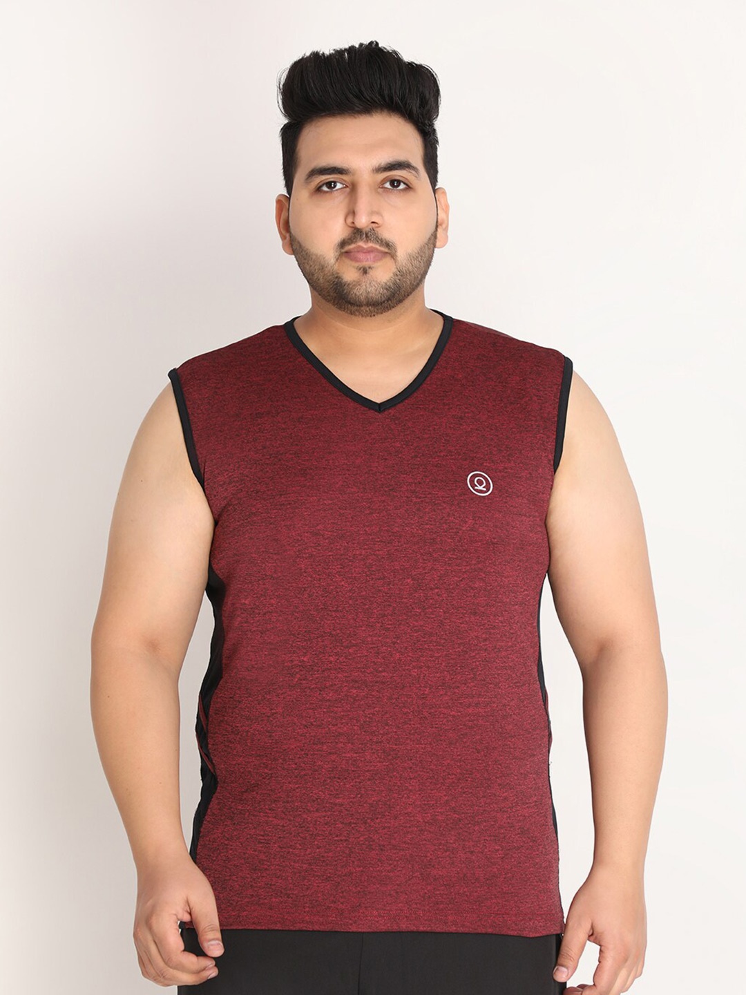

CHKOKKO Plus Men Maroon Gym Sleeveless Sports Vest