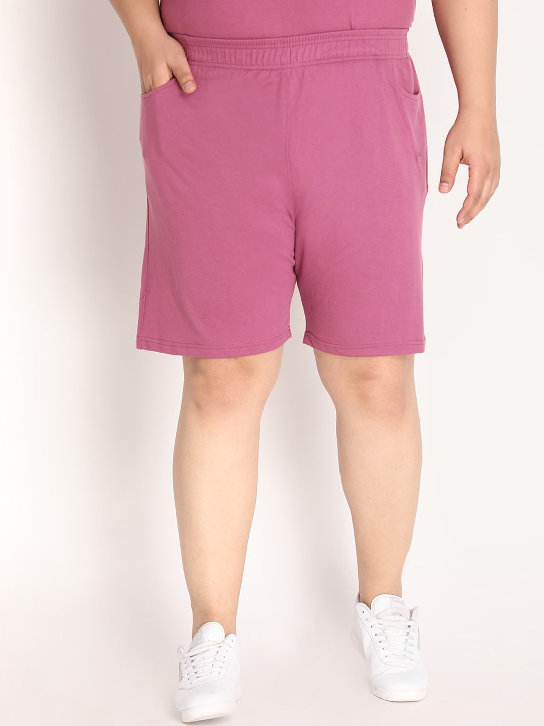 

CHKOKKO Plus Men Purple Outdoor Sports Shorts