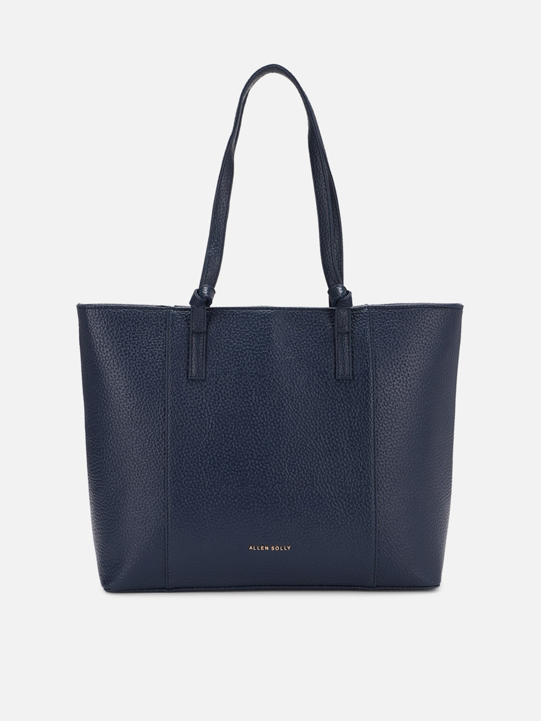 

Allen Solly Navy Blue Textured PU Structured Shoulder Bag