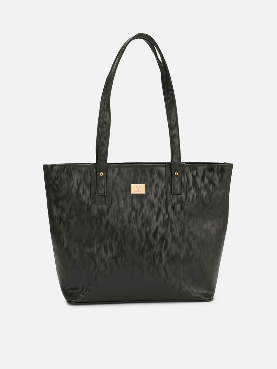 

Allen Solly Olive Green Textured PU Structured Shoulder Bag