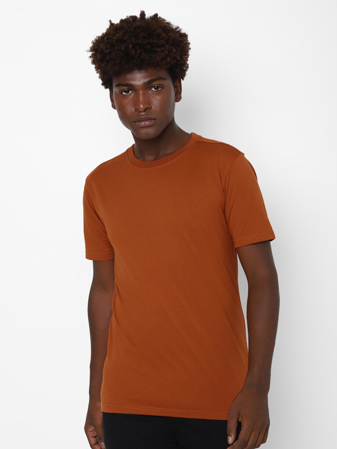 

FOREVER 21 Men Orange T-shirt