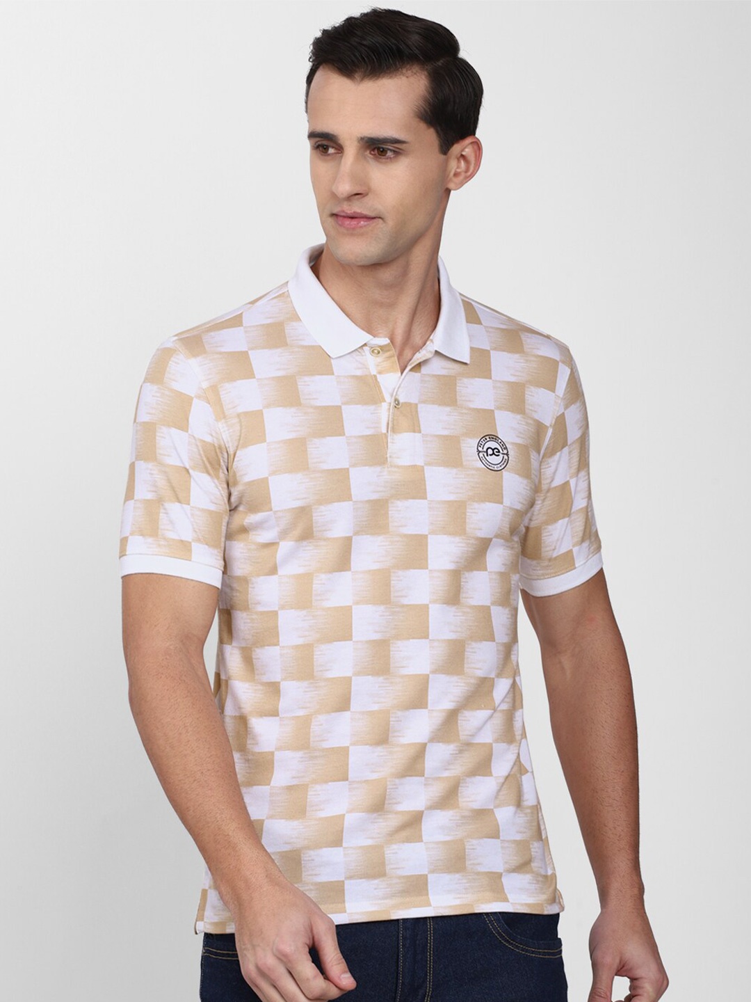 

Peter England Casuals Men Multicoloured Checked Polo Collar T-shirt, Multi