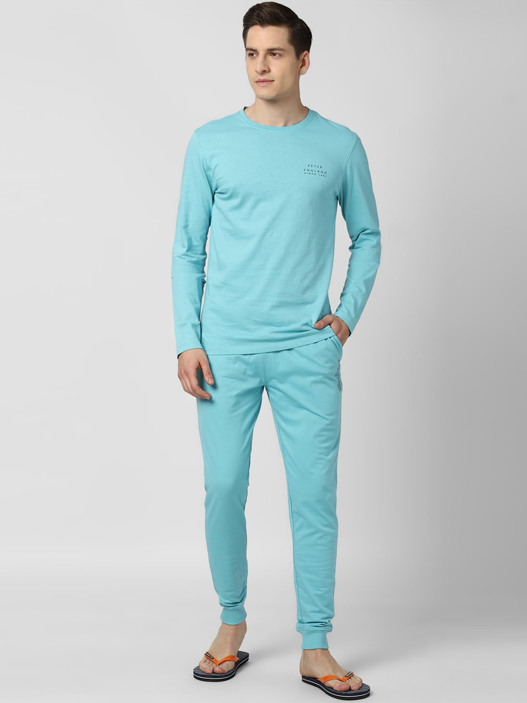 

Peter England Men Blue Night suit