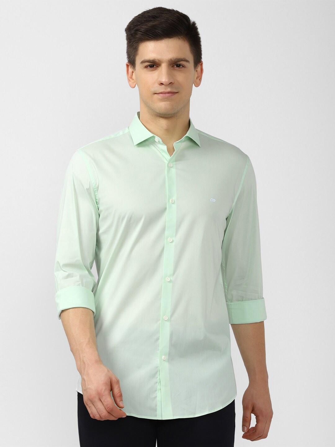 

Peter England Men Green Casual Shirt
